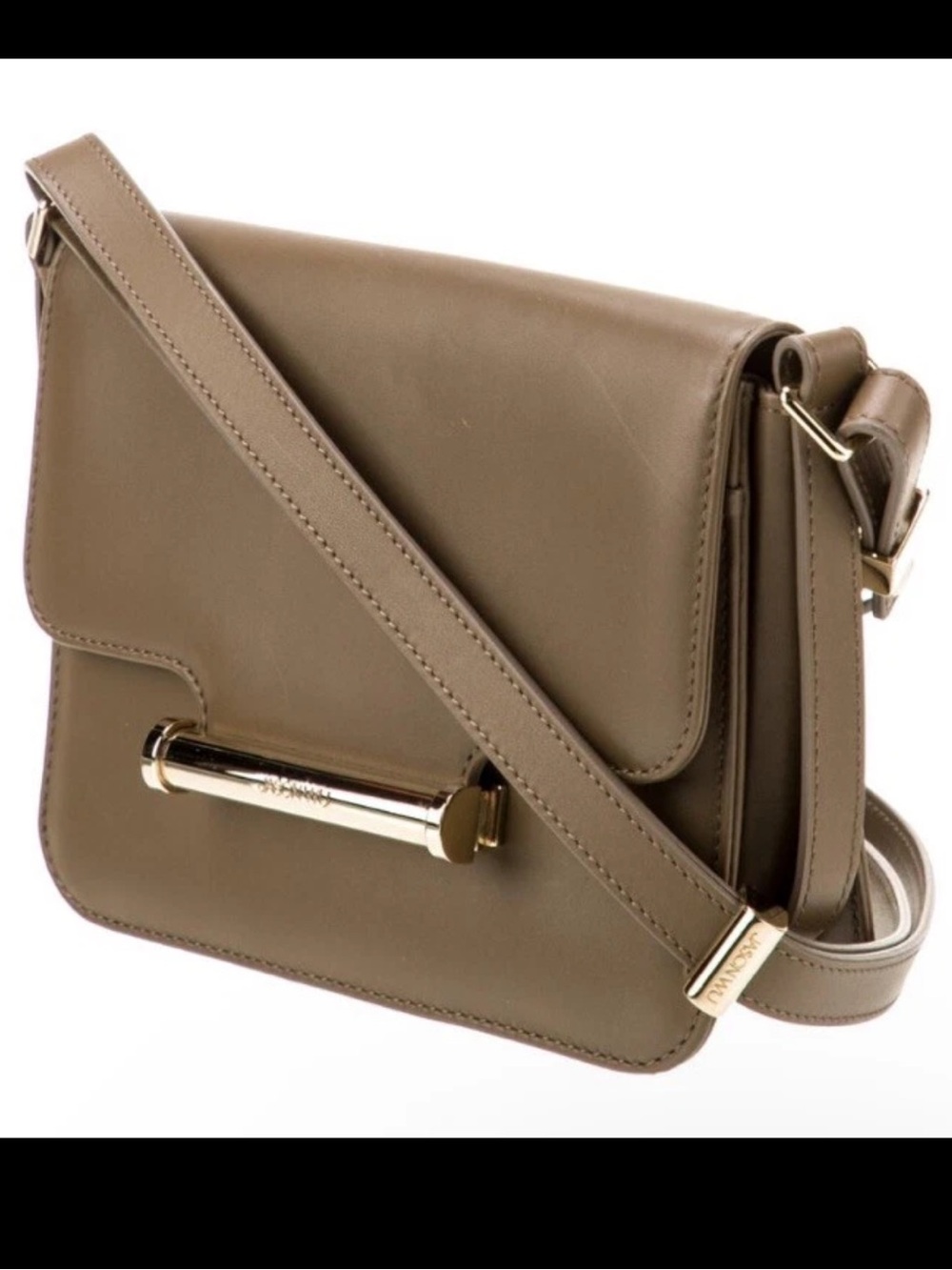 Jason Wu  Leather Crossbody Bag with Gold Bar Accent